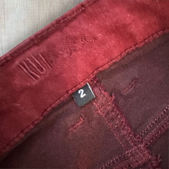 KUT FROM THE KLOTH Diana Skinny Burgundy Red Stretch Denim Jeans Pants Women's 2 - Picture 5 of 8